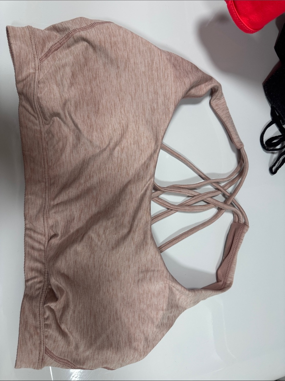 Victoria's Secret Strappy Back Sports Bra - Blush Heather